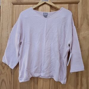 Chicho's Touch Of Cashmere V Neck Sweater, Size 16